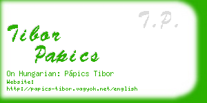 tibor papics business card